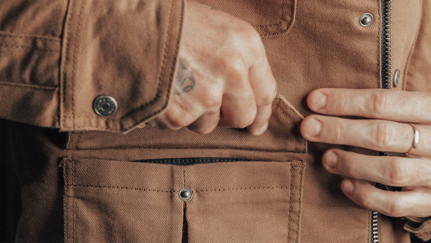 Silk Road Field Motorcycle Jacket Brown