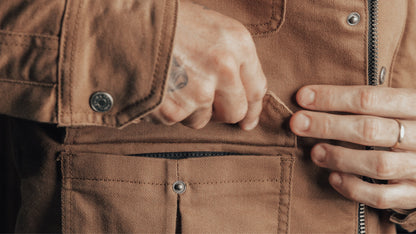 Silk Road Field Motorcycle Jacket Brown