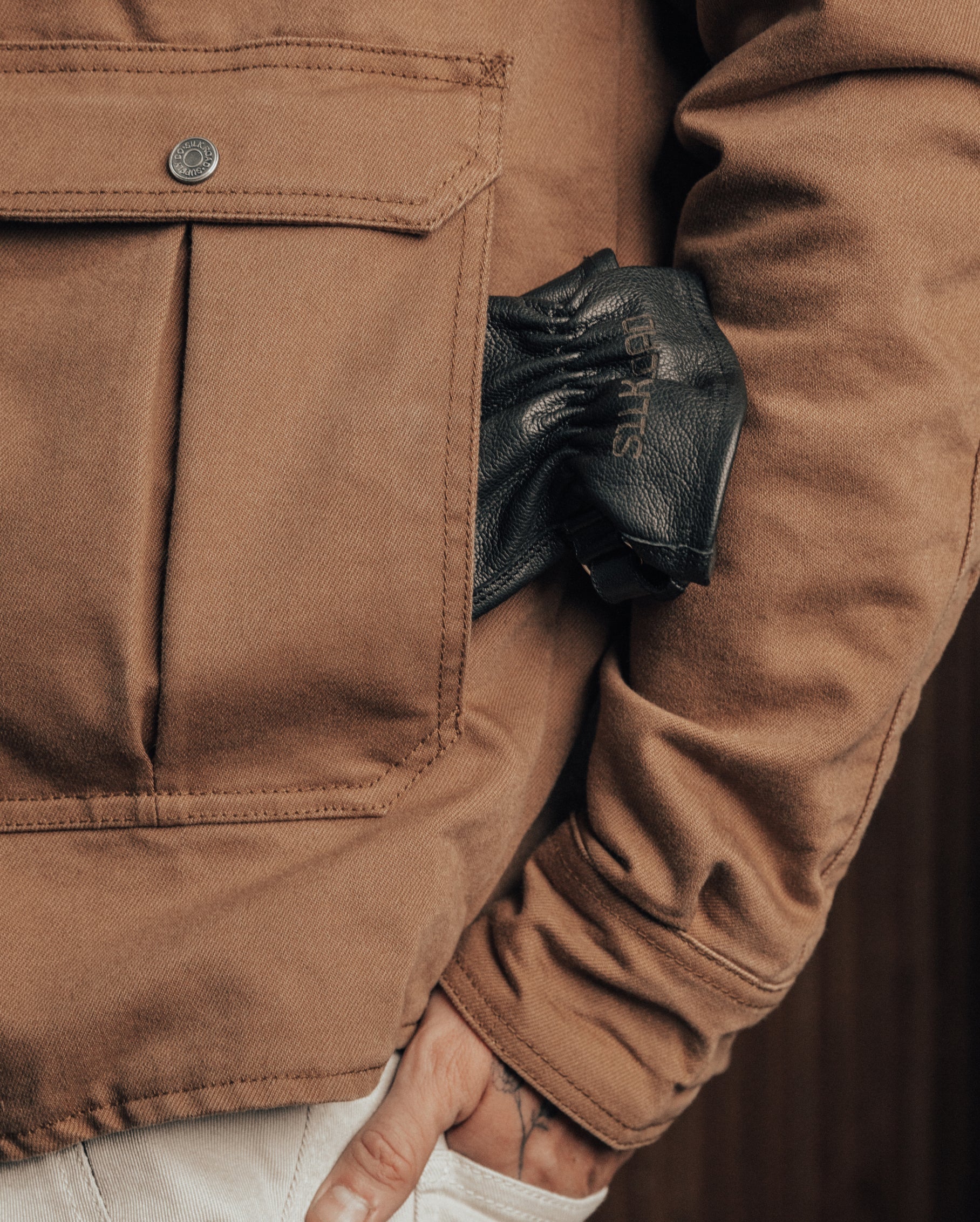 Silk Road Field Motorcycle Jacket Brown