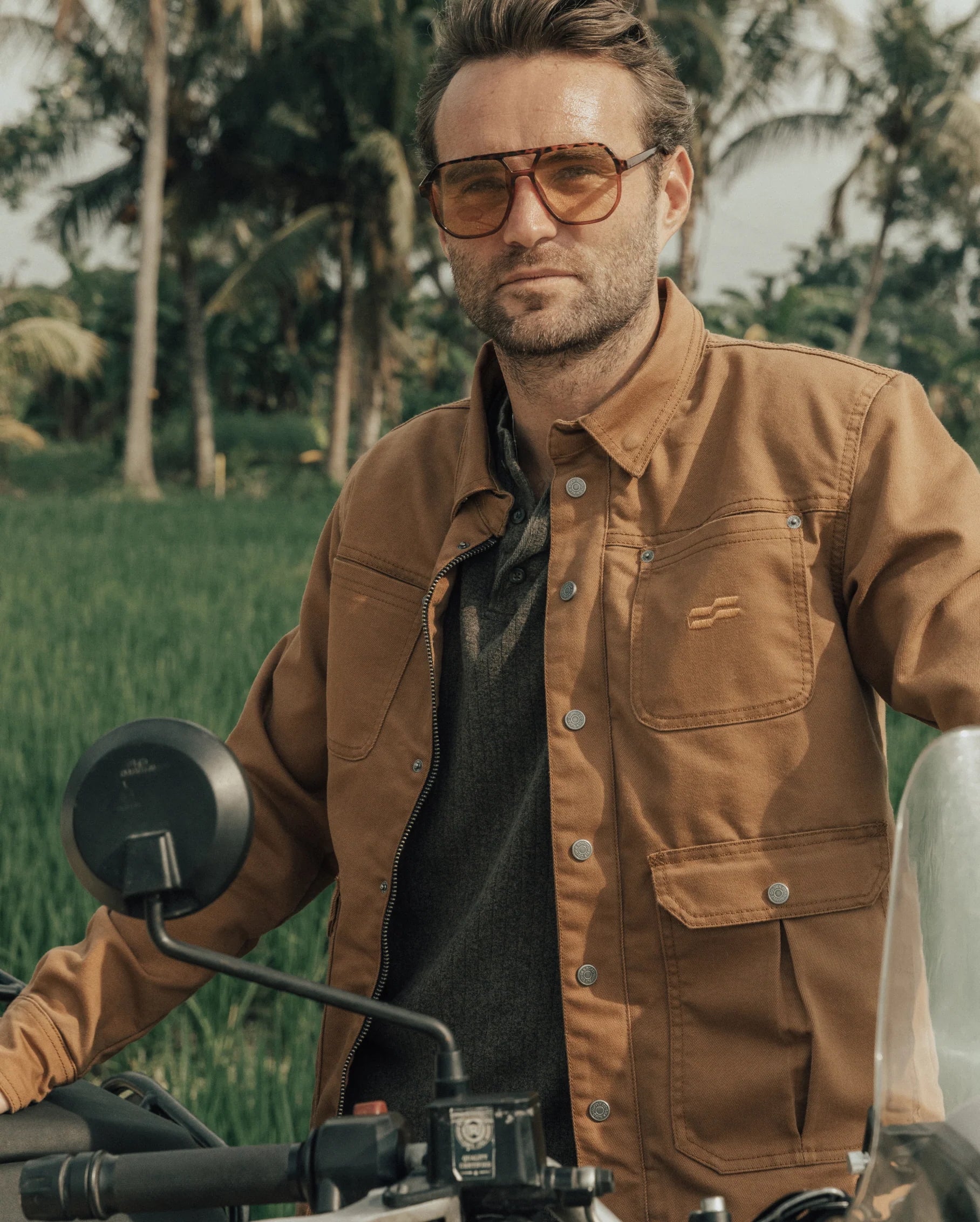 Silk Road Field Motorcycle Jacket Brown