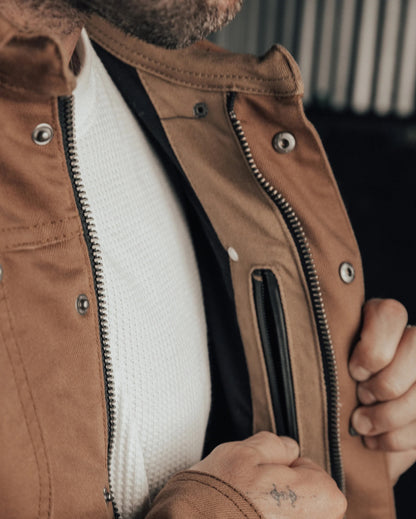 Silk Road Field Motorcycle Jacket Brown