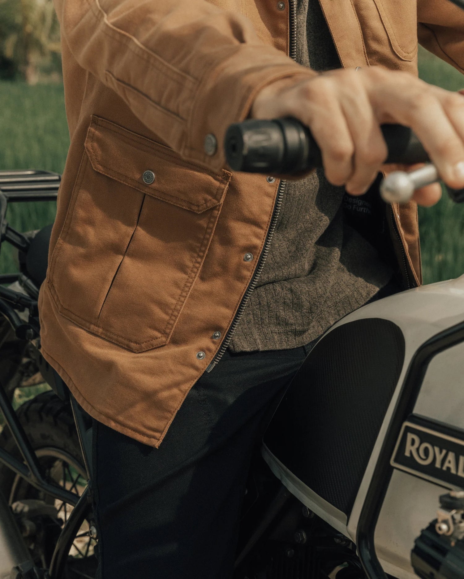 Silk Road Field Motorcycle Jacket Brown