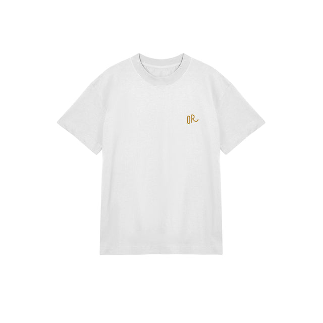 The Occasional Rider Boxy T-shirt White/Mustard