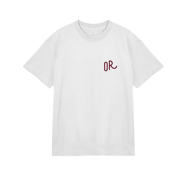The Occasional Rider Boxy T-shirt White/Port