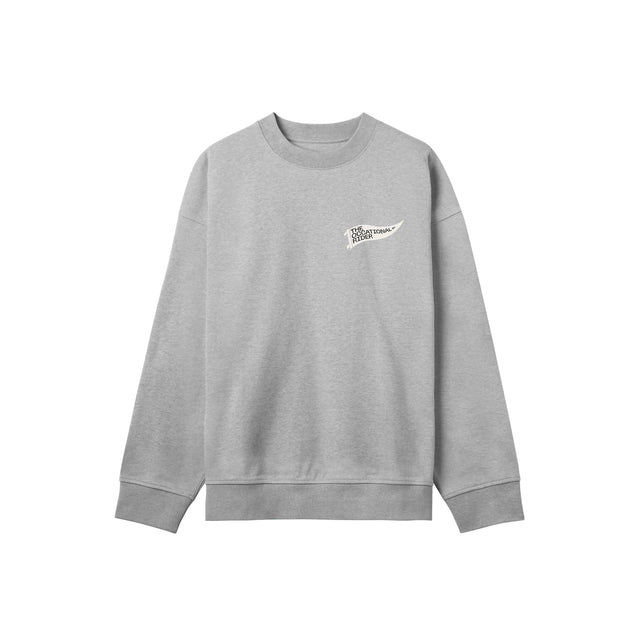 The Occasional Rider Pennon Sweatshirt Grey/White