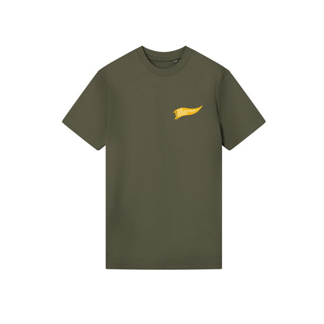 The Occasional Rider Pennon T-shirt Khaki/Orange/White