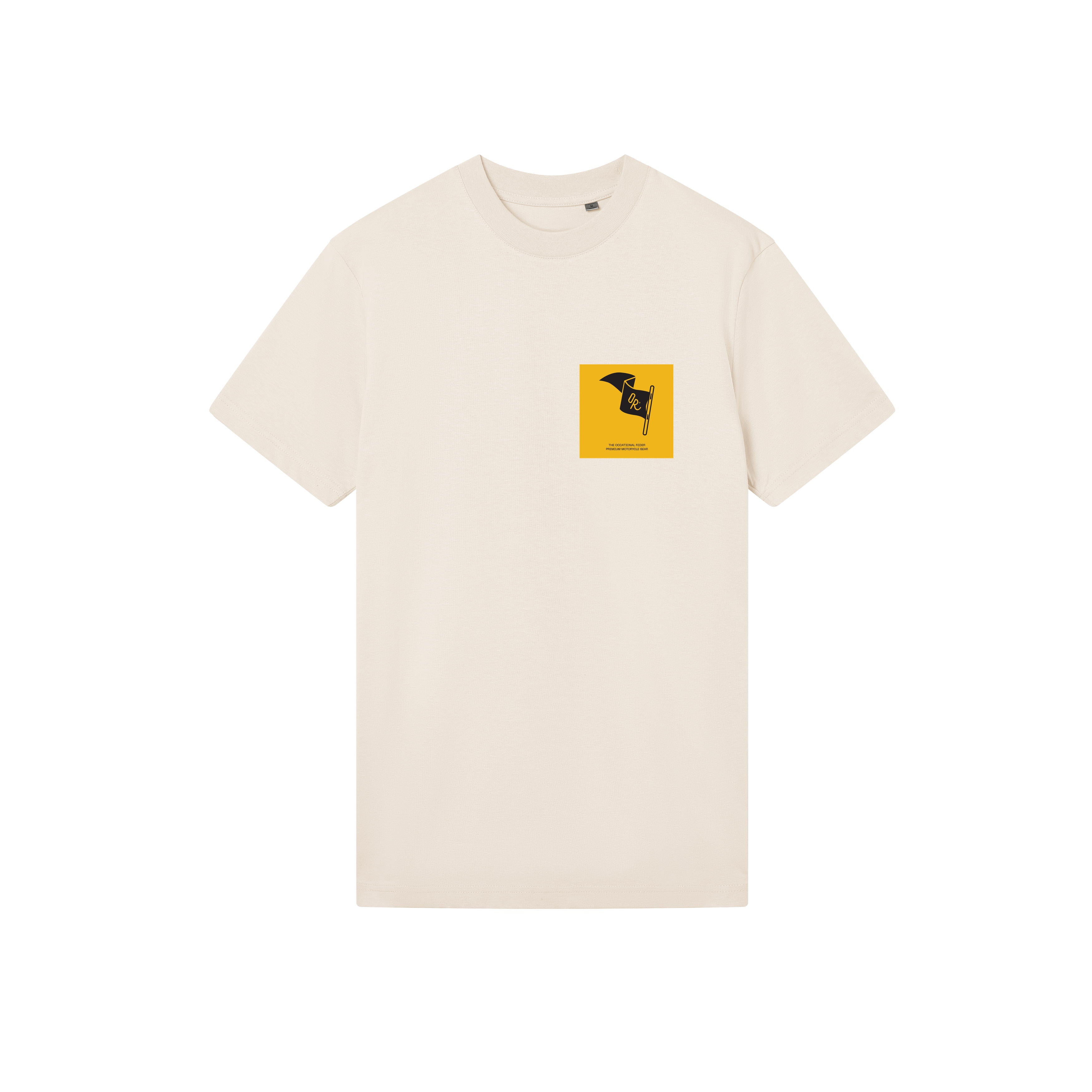 The Occasional Rider Pocket Flag T-shirt Vanilla/Orange