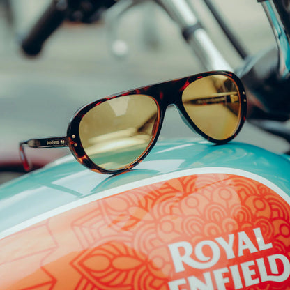 Vallon Moto Aviators Royal Enfield Classic Edition Dark Tortoise/Yellow