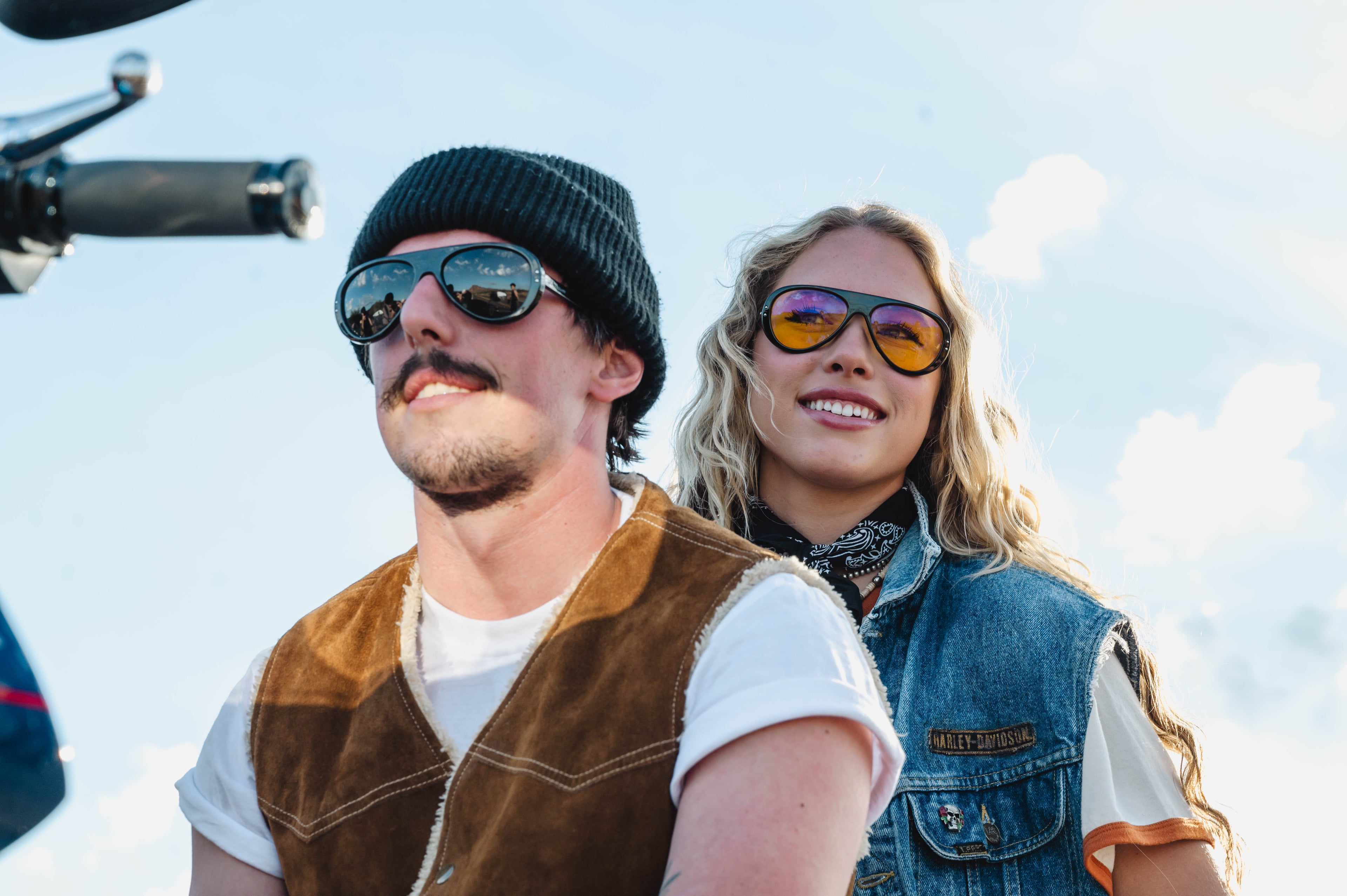 Vallon Moto Aviators Sunglasses Black/Green