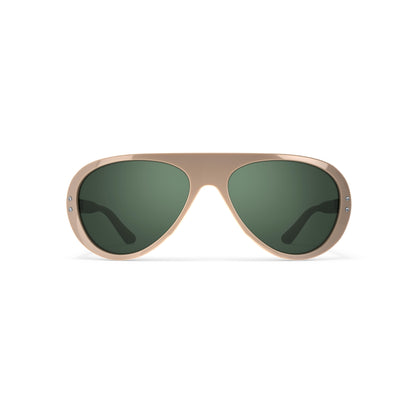 Vallon Moto Aviators Sunglasses Desert/Green
