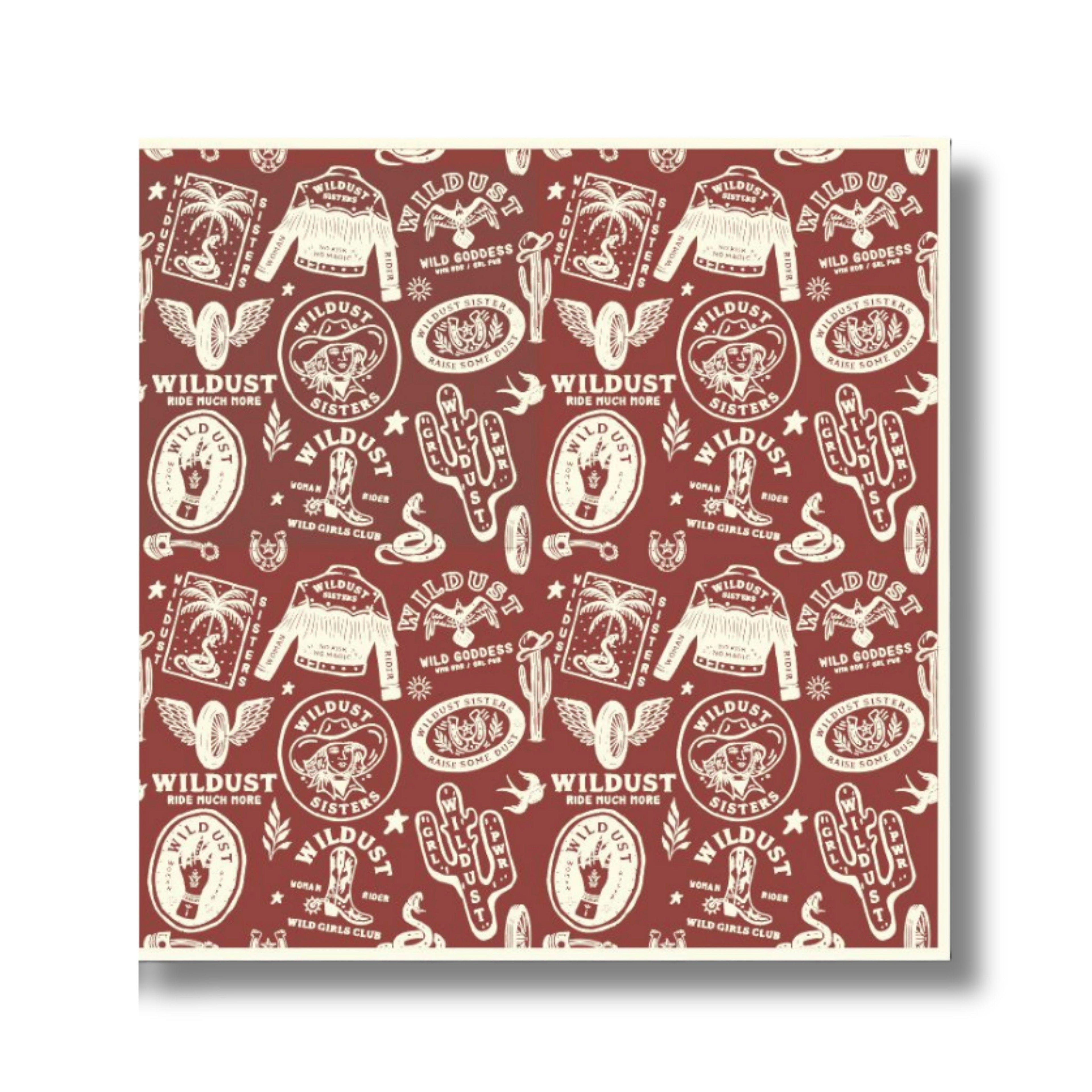 Wildust Sisters Western Moto Scarf Red