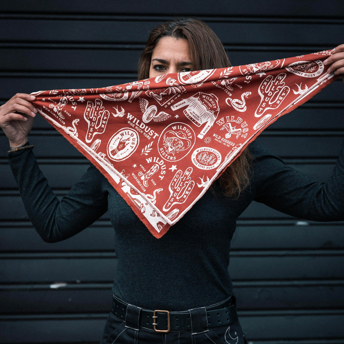 Wildust Sisters Western Moto Scarf Red