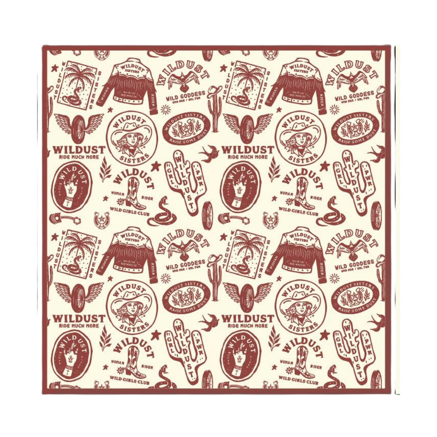 Wildust Sisters Western Moto Scarf Red