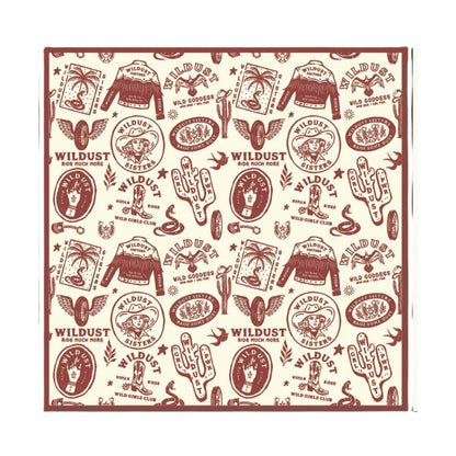 Wildust Sisters Western Moto Scarf Red