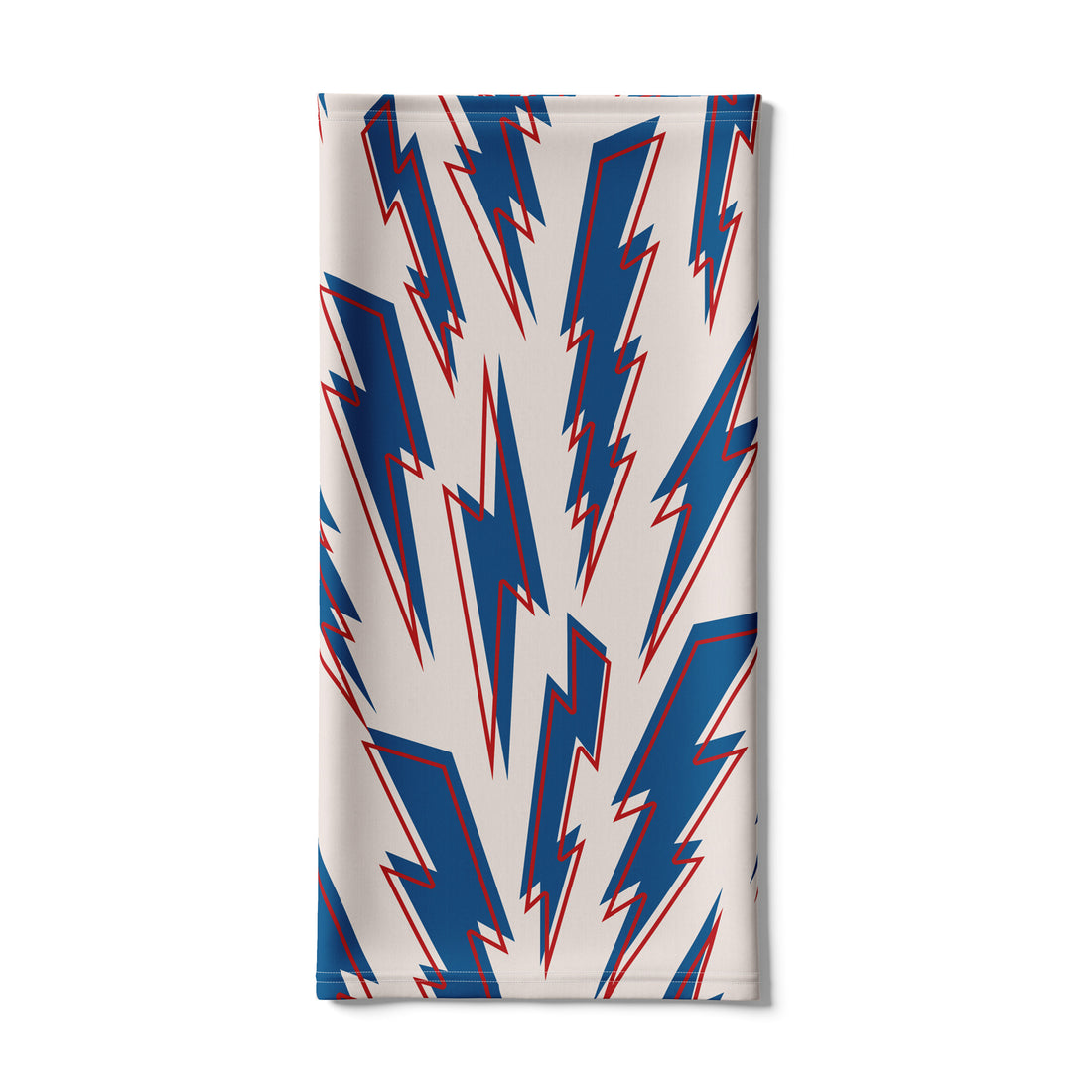 Flerfärgad halsvärmare i stretchig textil