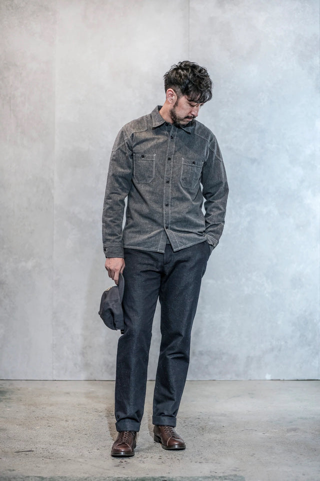 Addict Clothes Padded Chambray Shirt Black