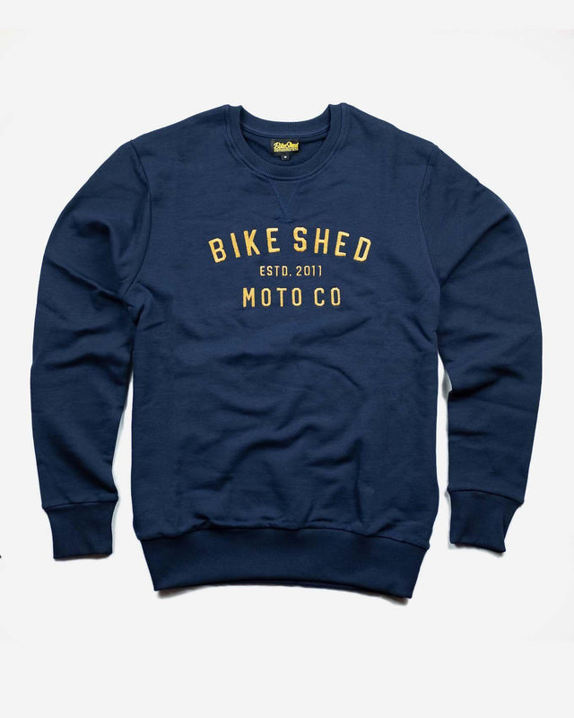Bike Shed Moto Co. Sweatshirt Navy/Mustard