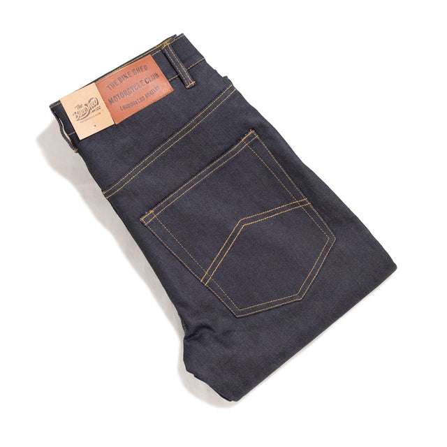 Bike Shed Protective Road Jean Raw Indigo