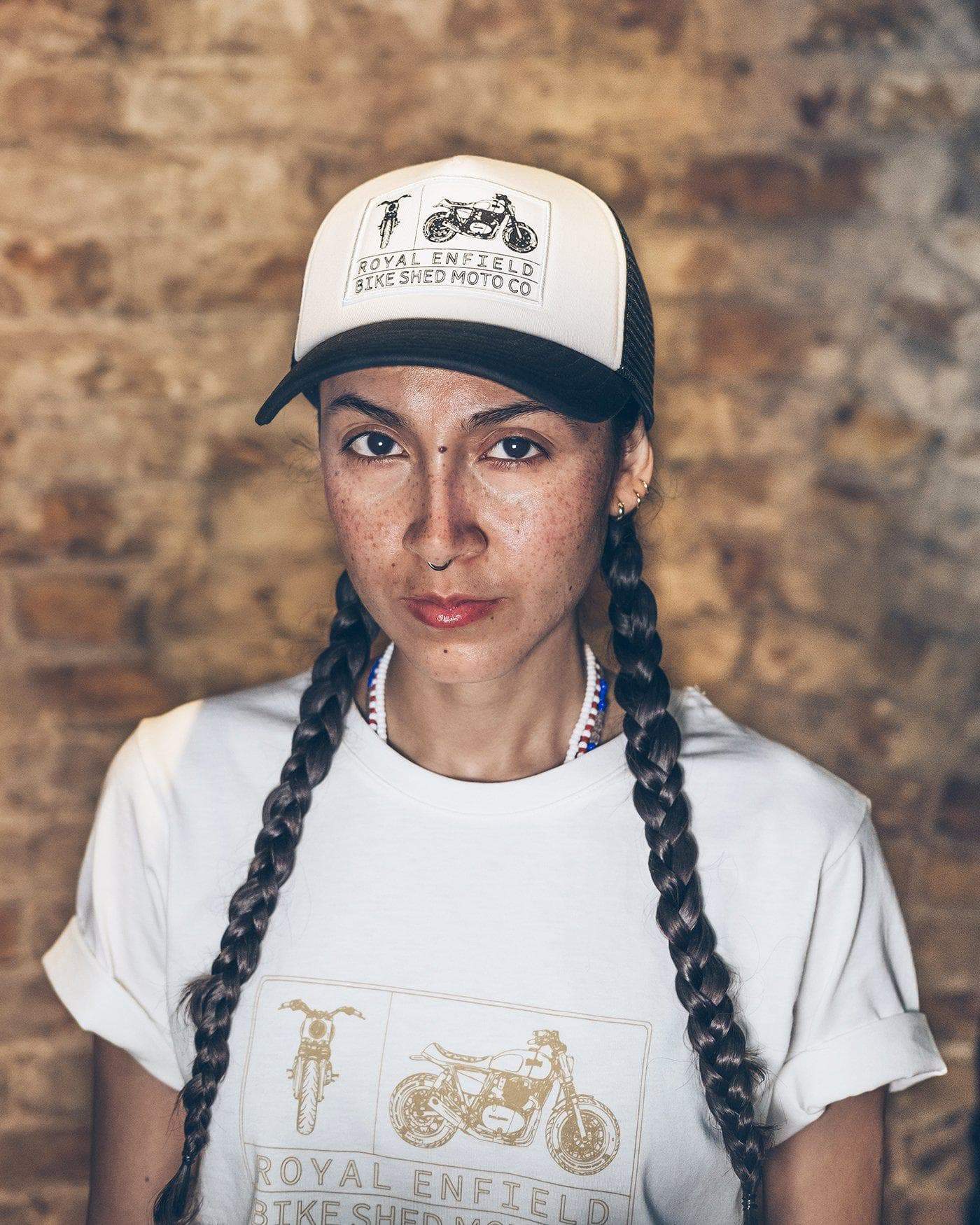 Bike Shed x Royal Enfield Aspect Cap Black/White