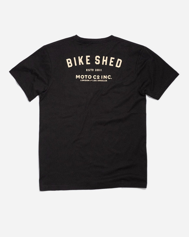 Bike Shed Estd. Pocket T-shirt Black/Gold