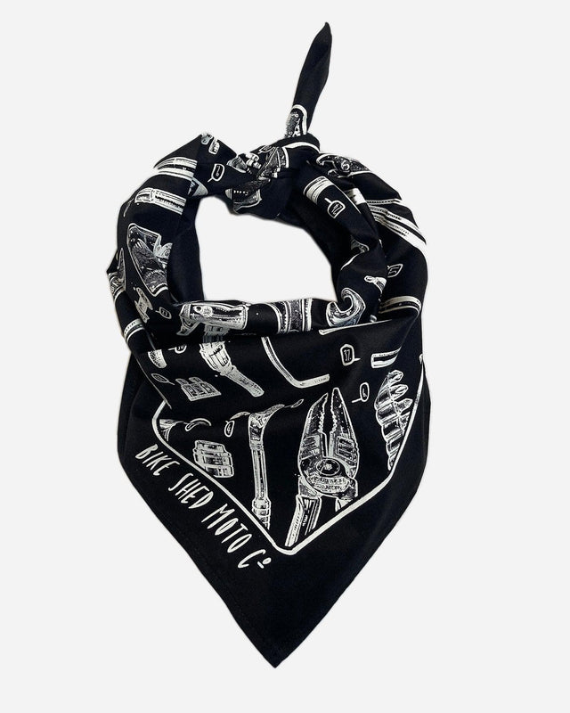 Bike Shed Toolkit Bandana Black/White