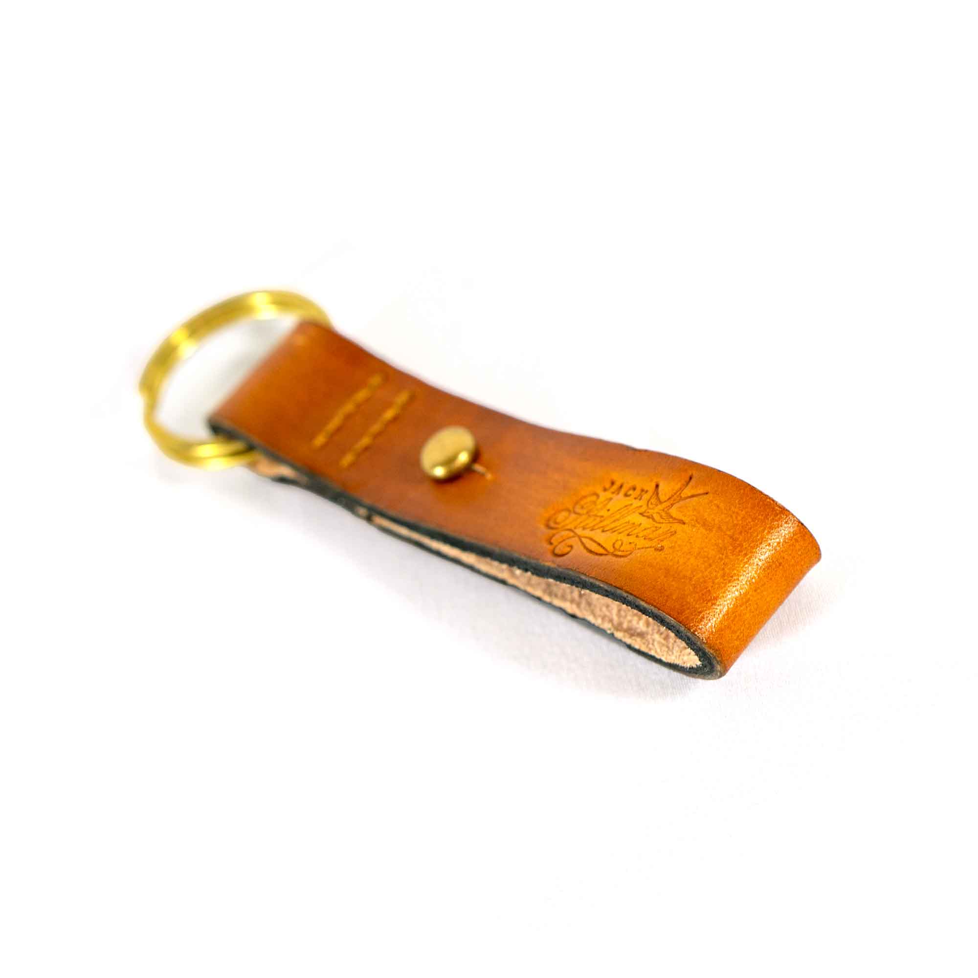 Jack Stillman Leather Key Tag Brown