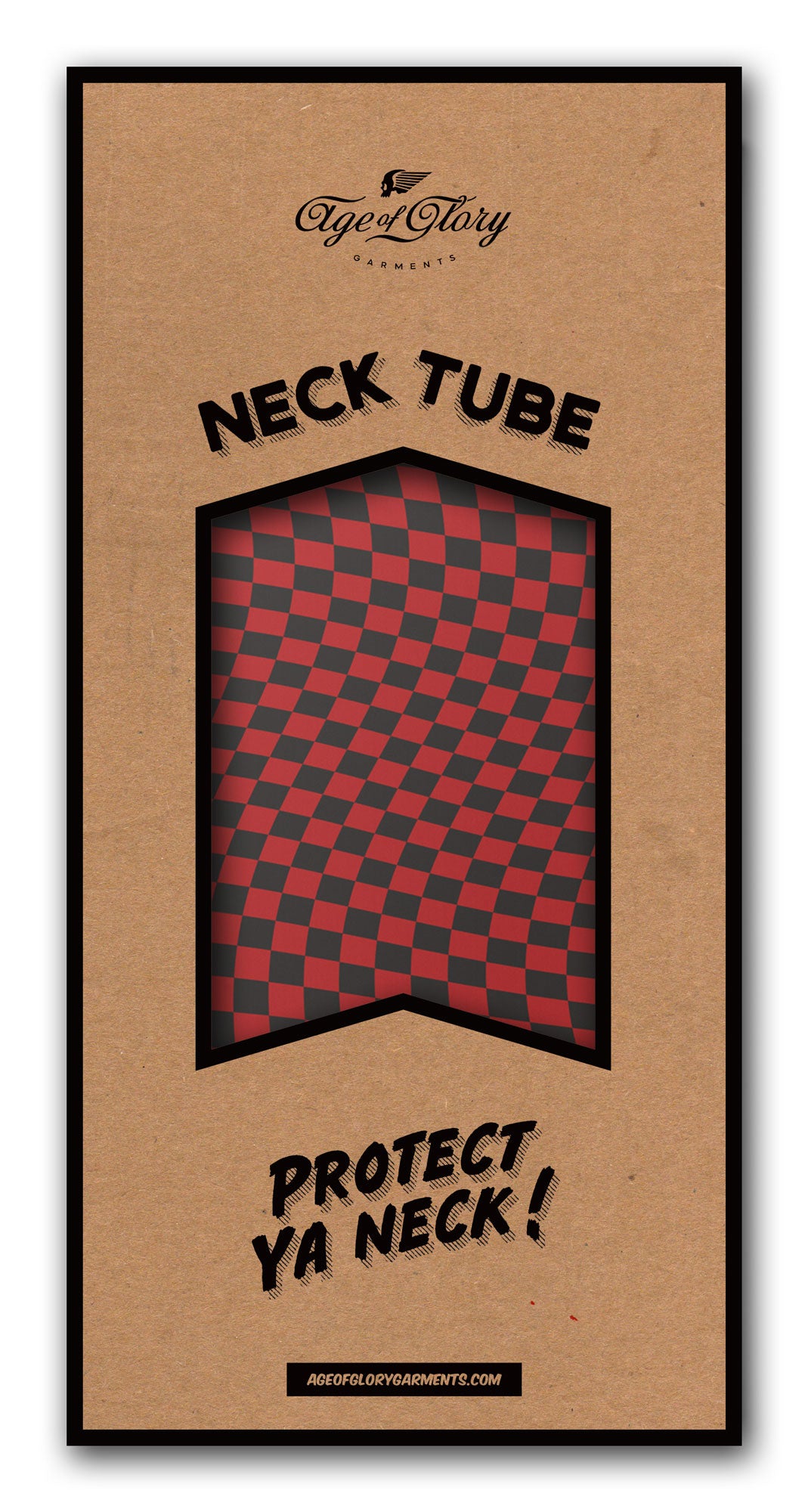 Age of Glory Twisted Checkers Neck Tube Black/Red