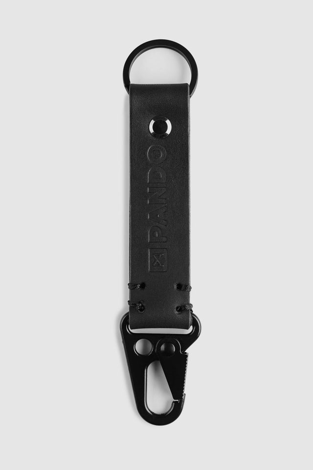 PANDO MOTO Horo Black Leather Keychain Holder