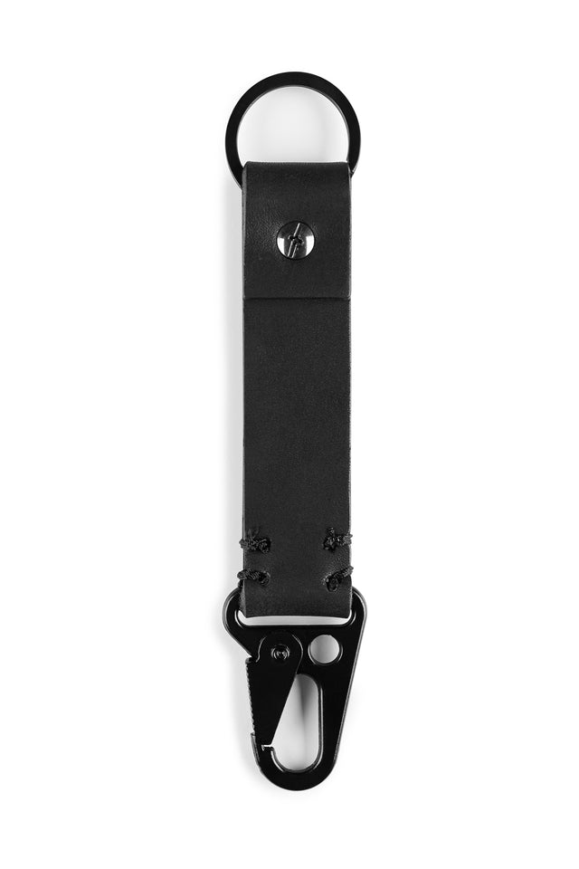 PANDO MOTO Horo Black Leather Keychain Holder