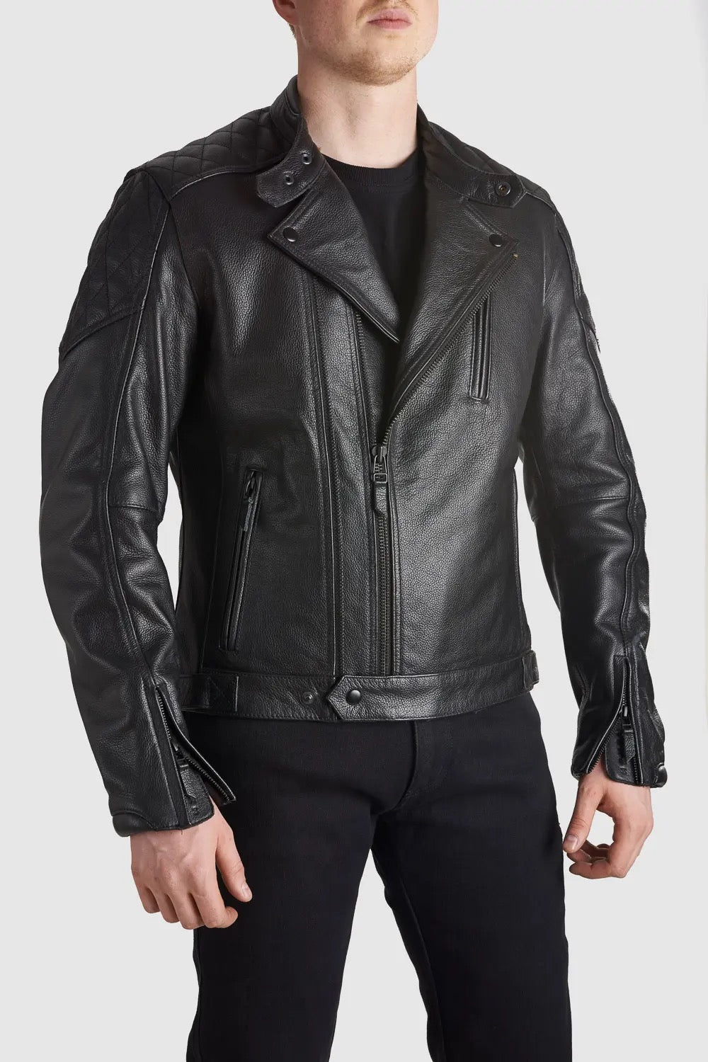 Pando Twin Leather Jacket Black