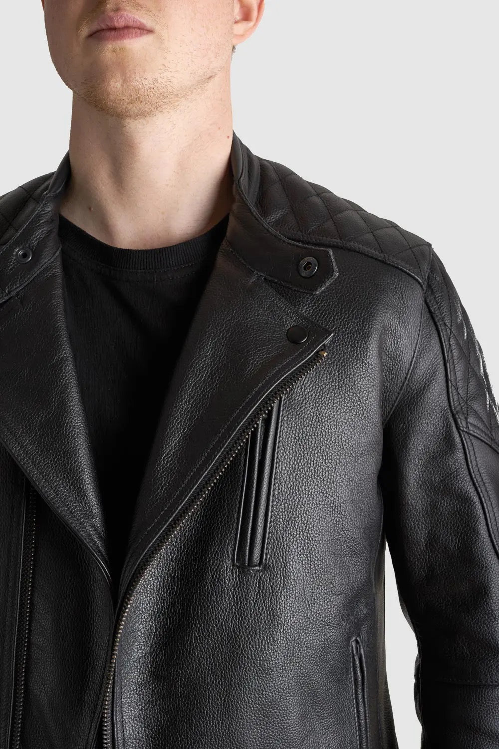 Pando Twin Leather Jacket Black
