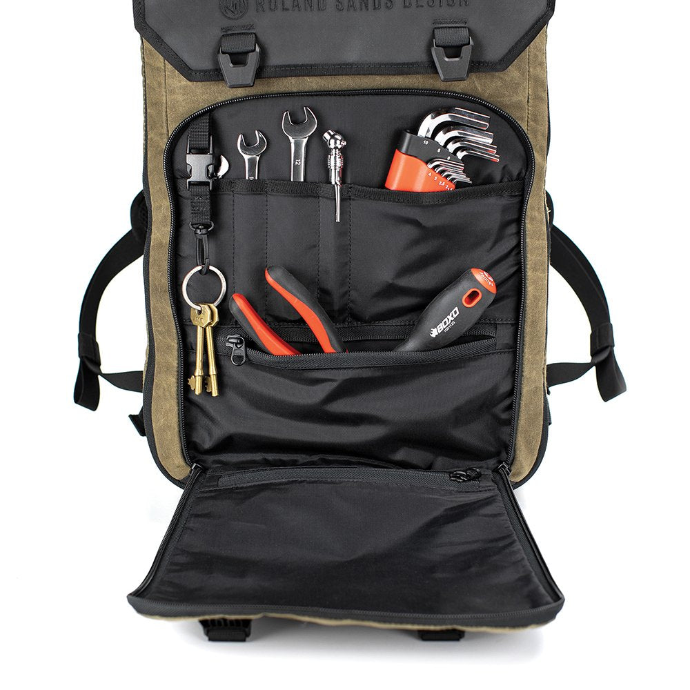 Roland Sands X Kriega Roam 34 Backpack Brown