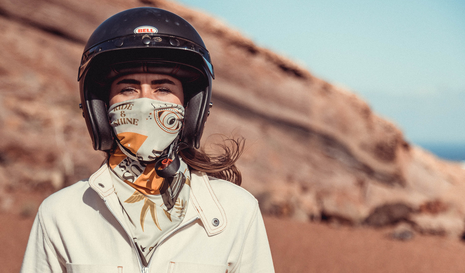 Wildust Sisters Ride &amp; Shine Scarf Khakhi/Ivory/Yellow