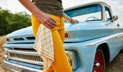 Wildust Sisters Yellowstone Scarf Ochre Yellow/Cream